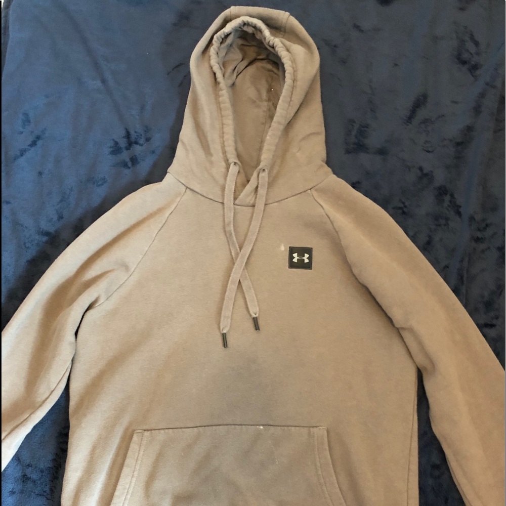Grey Under Armor Small Logo Hoodie